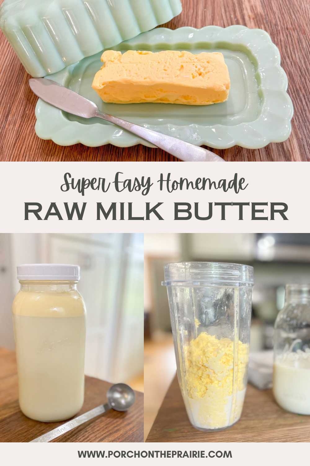 The easiest homemade raw milk butter - Pinterest Image