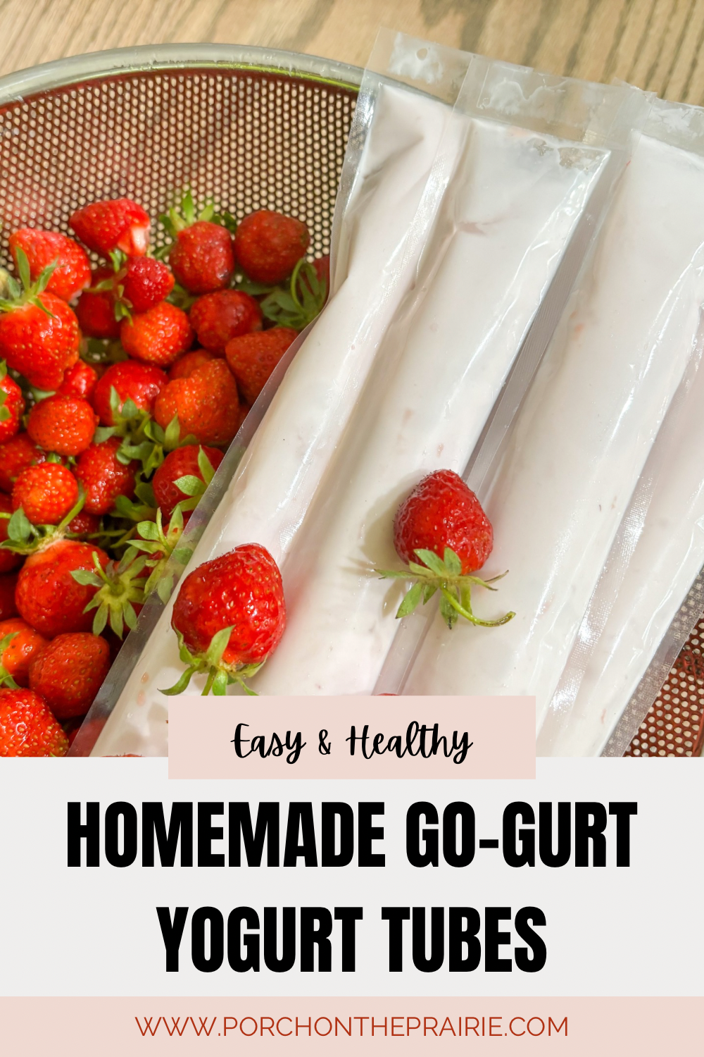 DIY Easy and Healthy Homemade Yogurt Go-Gurt Tubes Pinterest Image