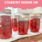 The Easiest Strawberry Rhubarb Jam Pinterest Image