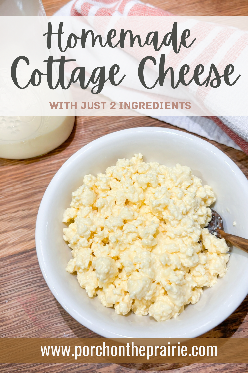 Pinterest Image for Homemade cottage cheese