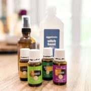 Homemade nontoxic bug spray with essential oils