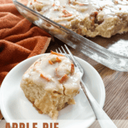 Pinterest image of sourdough discard apple pie cinnamon roll recipe