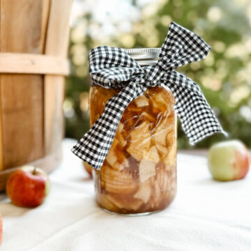 Featured image for canning homemade apple filling without pectin or clearjel step by step