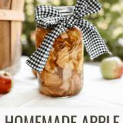 Pinterest image for step by step canning homemade apple pie filling without pectin