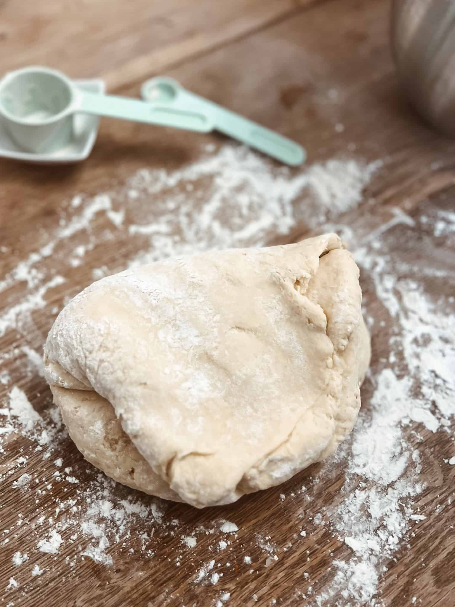 sourdough discard apple turnovers step 1, make the dough