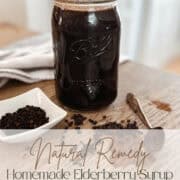 Homemade elderberry syrup Pinterest image