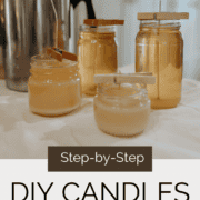 Pinterest image for DIY homemade candles