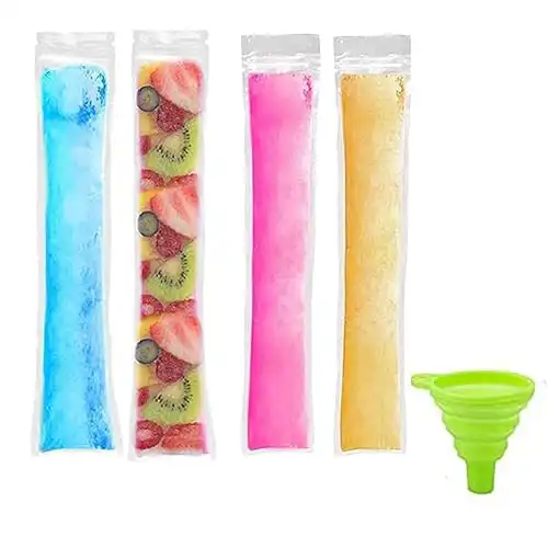 100 Pcs Disposable Ice Popsicle Mold Bags