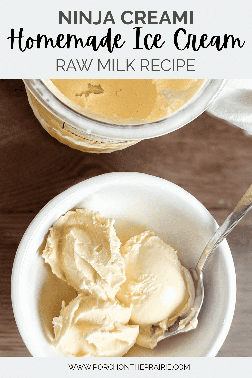 Raw Milk ice cream Ninja Creami Pin